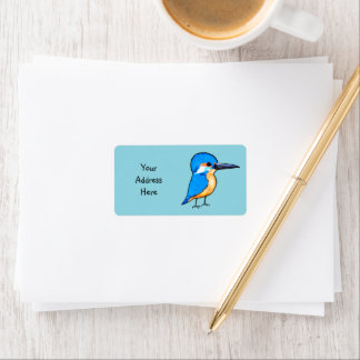Cute Kingfisher bird (return address) Adressetikett