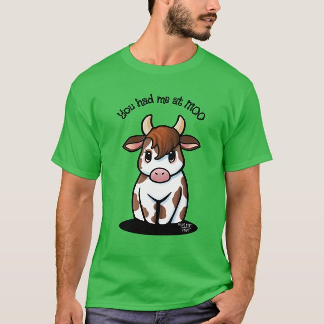 Cute KiniArt Cow T-Shirt (Framsida)
