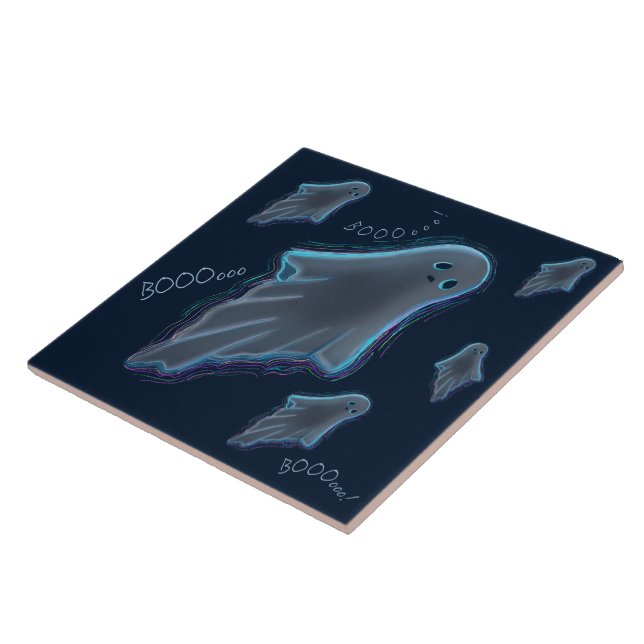 Cute KiniArt Ghost Kakelplatta (Sidan)