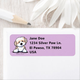 Cute KiniArt Havanese Returadress Etikett