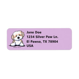 Cute KiniArt Havanese Returadress Etikett