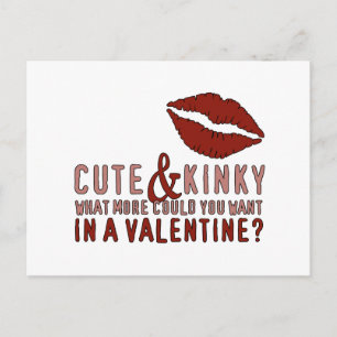 Cute & Kinky Valentine Läppar Helg Vykort