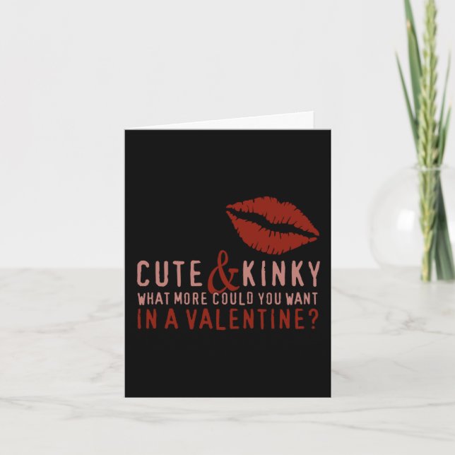 Cute & Kinky Valentine Läppar Helgkort (Framsida)