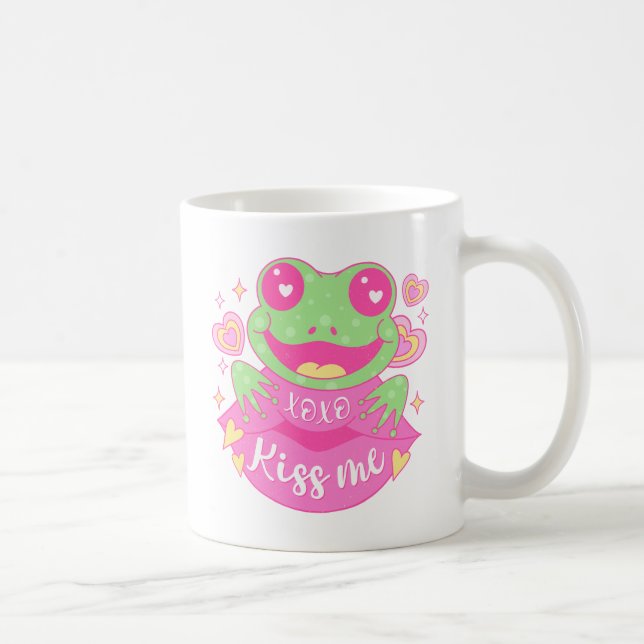 Cute Kiss Me Frog - Xoxo Kaffemugg (Höger)