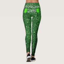 Cute Kiss My Lucky Charms Irish grönt glitter