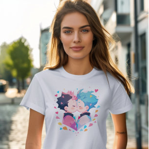 Cute Kissing Anime Boys T Shirt