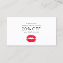 Cute Kissing Läppar Customer Referral