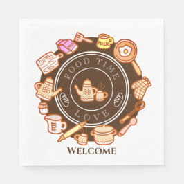 Cute Kitchenware Brown Pappersservett