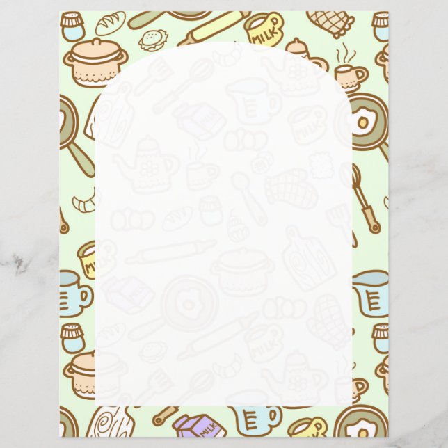 Cute Kitchenware Grönt Papprare Lakan (Framsida)