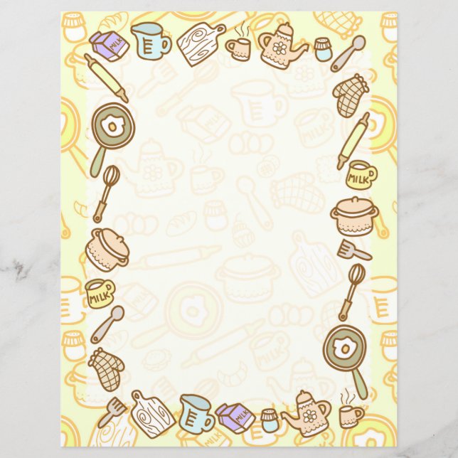 Cute Kitchenware Gult Papprare Lakan (Framsida)