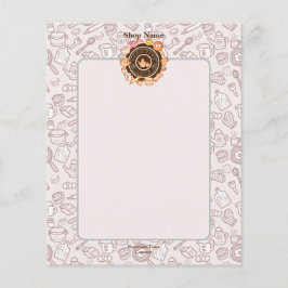 Cute Kitchenware Menu Brown Flygblad