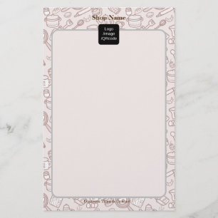 Cute Kitchenware Menu Brown Flygblad