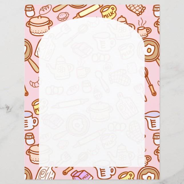 Cute Kitchenware Rosa Papprare Lakan (Framsida)