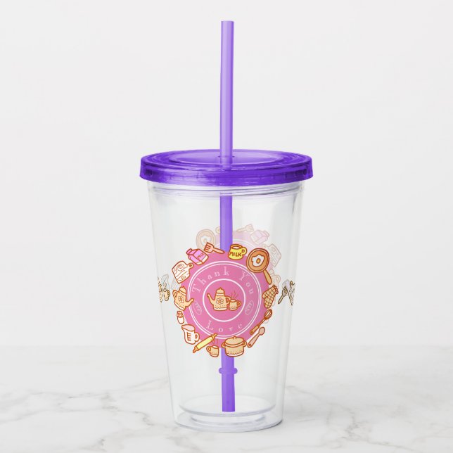 Cute Kitchenware Rosa Take Away Mugg (Framsida)