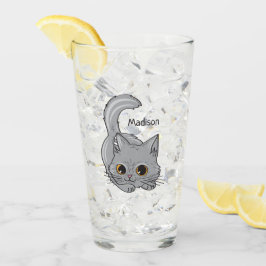 Cute Kitten, anpassat namnpint glas