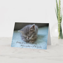 Cute Kitten-anteckningskort Meddelande