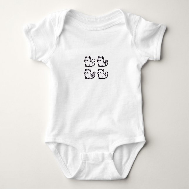 Cute kitten baby utrustning t shirt (Framsida)