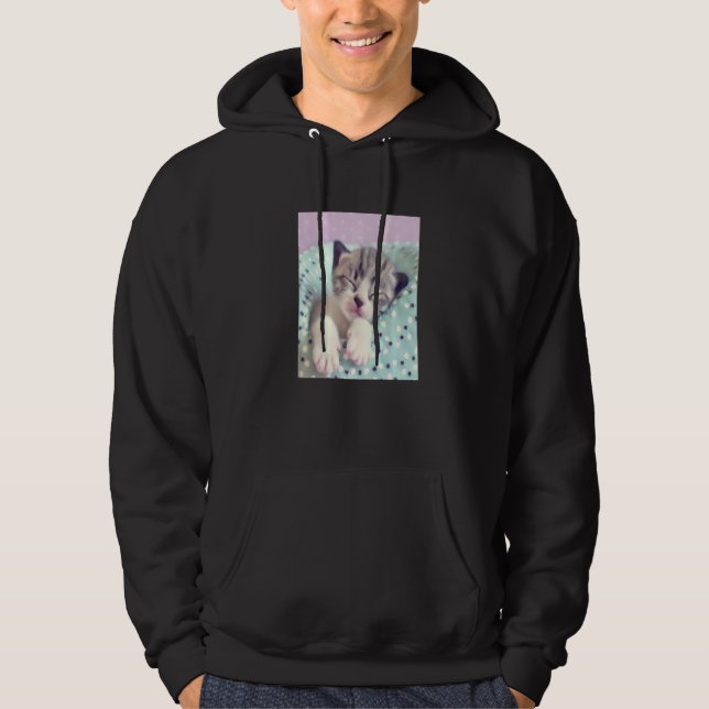 Cute Kitten Cat  2 Hoodie (Framsida)