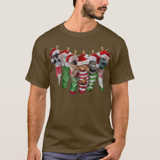 Cute Kitten Cat i julklapp, Helgdag av tre socklar T Shirt