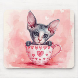 CUTE KITTEN CAT I VALENTINES DAY TEKOPP MUSMATTA