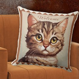 Cute Kitten Cat Lovers Animal Art Kudde
