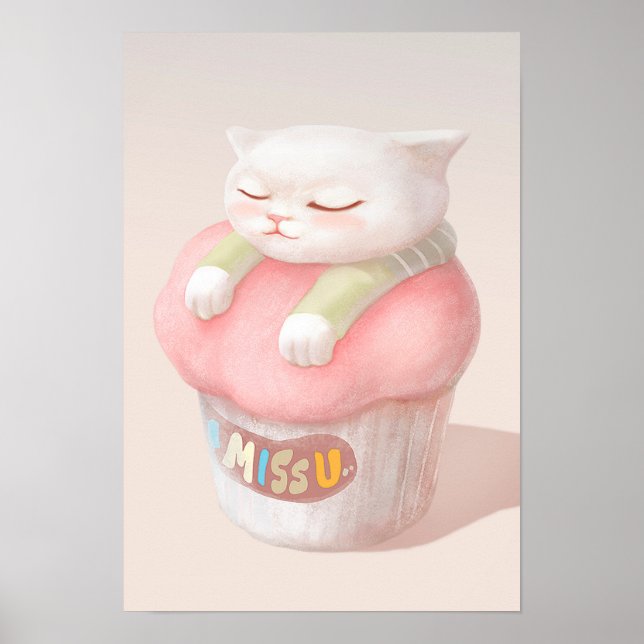 Cute Kitten Cupcoa Poster (Framsidan)