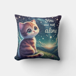 Cute Kitten du är inte Ensam Pillow Kudde