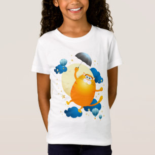 Cute Kitten Flyg med Parbrella T Shirt
