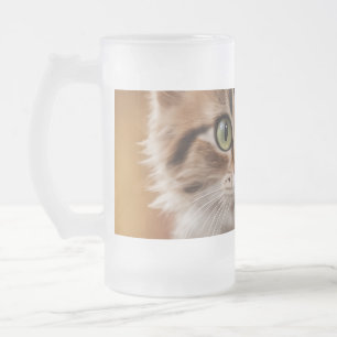 Cute Kitten Frostat Ölglas
