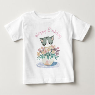 Cute Kitten   Grattis på födelsedagen DDotter T Shirt