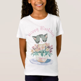 Cute Kitten | Grattis på födelsedagen DDotter Whit T Shirt