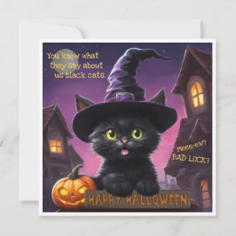 Cute Kitten Halloween-kort Julkort