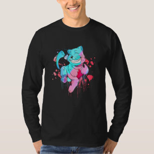 Cute Kitten Hugger en hjärtfärgad konsthatt T Shirt