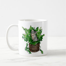 Cute Kitten i Catnip Pot Kaffemugg