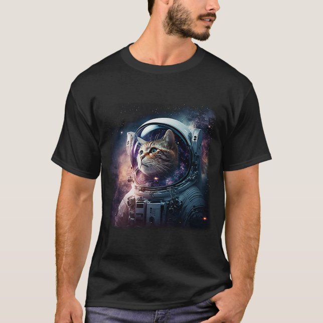 Cute Kitten i djup rumskat T Shirt (Framsida)