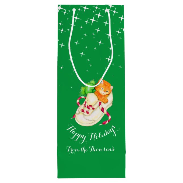 Cute kitten i en skobart, julklapp i namn (Baksidan)