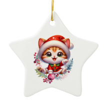 Cute Kitten i jultomten jul