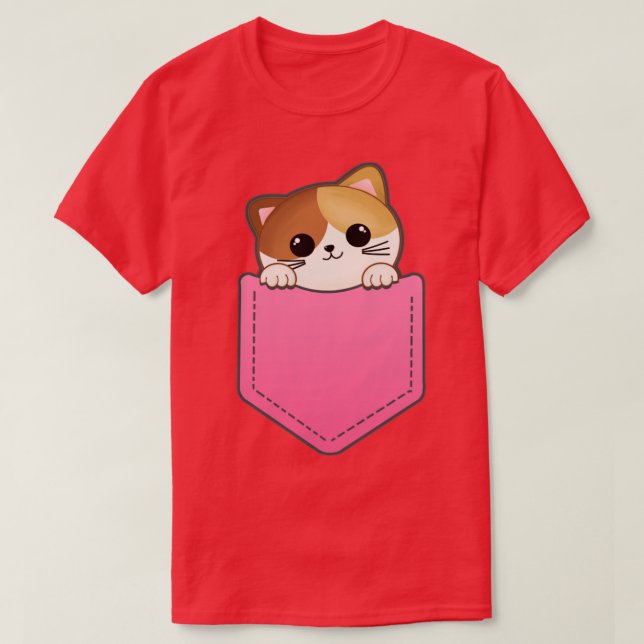 Cute kitten i Pocket T Shirt (Design framsida)
