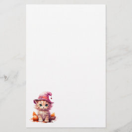 Cute Kitten i Rosa Stationery Brevpapper