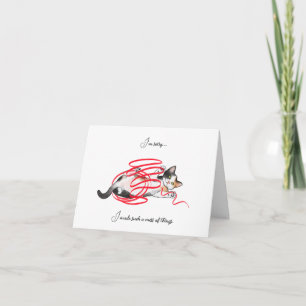 Cute Kitten jag är ledsen för ett kort för tom häl