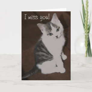 Cute Kitten "Jag saknar dig"-kort Kort