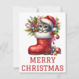 Cute Kitten-julkort Julkort