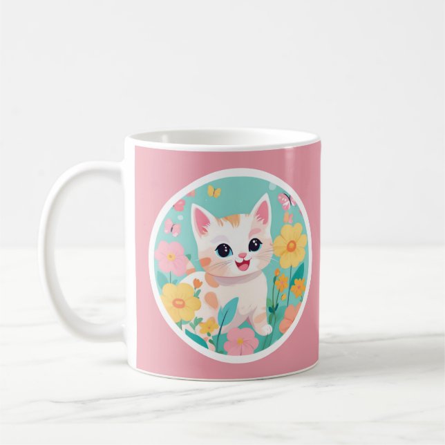 Cute Kitten Kaffemugg (Vänster)