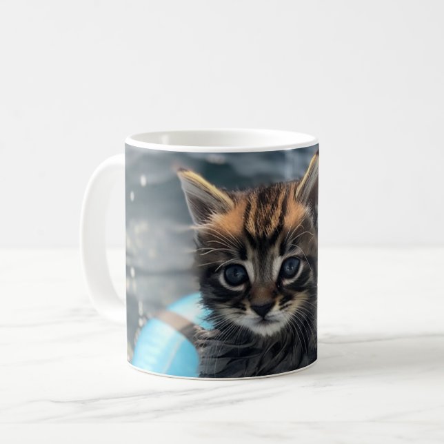 Cute Kitten Kaffemugg (Framsida vänster)