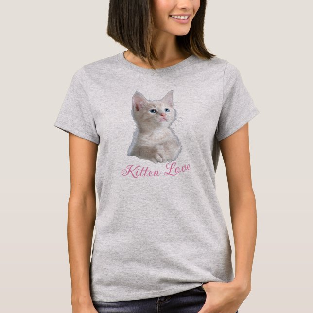 CUTE KITTEN KÄRLEK PET CAT T SHIRT (Framsida)