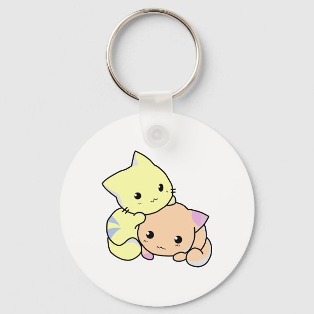 Cute Kitten Keychain Nyckelring (Framsida)