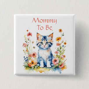 Cute Kitten... Mamma att vara babyåkare Knapp