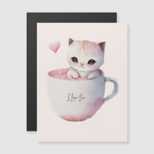Cute Kitten med Balloon Heart
