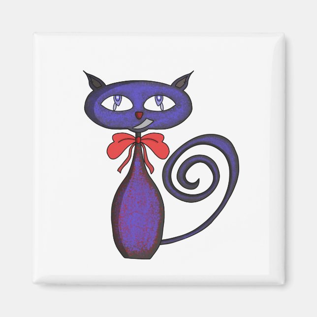 Cute Kitten med ben Magnet (Framsidan)