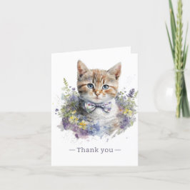 Cute Kitten med Bow Tie Tack Kort